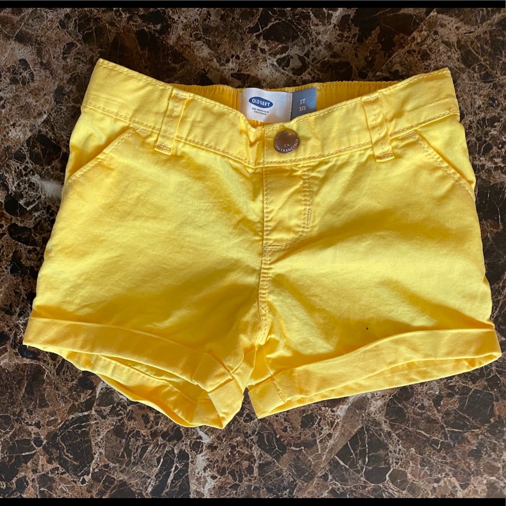 Yellow Toddler Girl Shorts